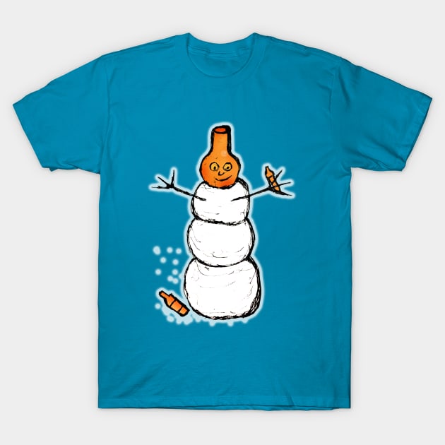 Beer Snowman T-Shirt by IanWylie87